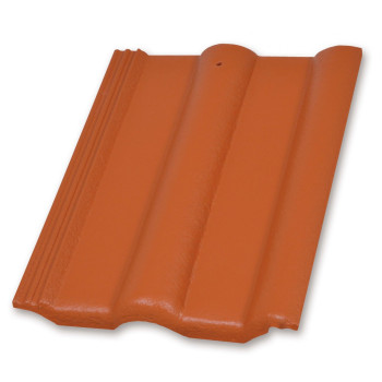 Tigla de beton Bramac Alpina Clasic rosu caramiziu Protector 252buc/pal